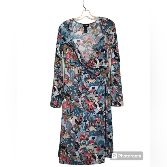 Wrap style dress with sweetheart neckline size L - Picture 1 of 8
